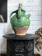 Load image into Gallery viewer, Antique French 19th Century green glazed terracotta cruche jug