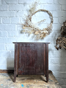 Antique French Bretton miniature cupboard dresser armoire