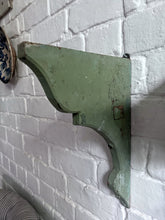 Load image into Gallery viewer, A pair of Antique French country original painted wooden decorative wall shelf brackets
