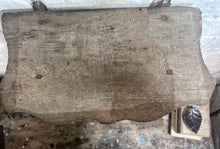 Load image into Gallery viewer, Antique French wooden curved small shelf with decorative painted brackets