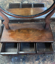 Load image into Gallery viewer, Antique Georgian Late 18th Mahogany dressing table mirror with drawers