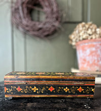 Load image into Gallery viewer, Vintage Indian Kashmiri hand painted floral stationary jewellery box