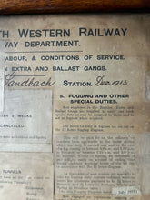 Load image into Gallery viewer, Antique Victorian London &amp; North Western Railway Service Poster 1913 framed