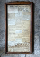 Load image into Gallery viewer, Antique Victorian London &amp; North Western Railway Service Poster 1913 framed