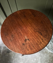 Load image into Gallery viewer, Antique mahogany decorative turned tripod leg wine side table
