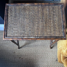 Load image into Gallery viewer, Antique Victorian tiger bamboo nest of three tables