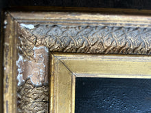 Load image into Gallery viewer, Antique early 19th century oil painting on wooden panel naive primitive farm scene