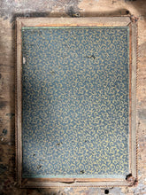 Load image into Gallery viewer, Antique cushion frame floral Tapestry style covered fabric mirror with decorative rope piping