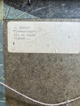 Load image into Gallery viewer, Antique floral still life oil painting on board signed J Brandt
