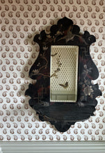 Load image into Gallery viewer, Antique late 19th Century papier mache chinoiserie hand painted mirror with shelf