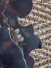 Load image into Gallery viewer, Antique late 19th Century papier mache chinoiserie hand painted mirror with shelf