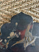 Load image into Gallery viewer, Antique late 19th Century papier mache chinoiserie hand painted mirror with shelf