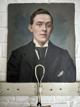 Load image into Gallery viewer, Antique late 19th Century Male portrait painting on card