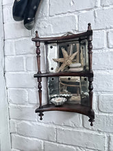 Load image into Gallery viewer, Antique mercury glass back wooden display wall unit