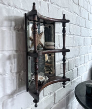 Load image into Gallery viewer, Antique mercury glass back wooden display wall unit