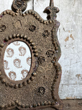 Load image into Gallery viewer, Antique micro mosaic shell grotto art frame with glass inlay.