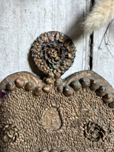 Load image into Gallery viewer, Antique micro mosaic shell grotto art frame with glass inlay.