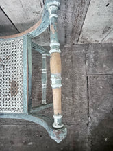 Load image into Gallery viewer, Antique painted 19th century French Curule stool with scroll handles