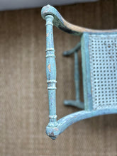 Load image into Gallery viewer, Antique painted 19th century French Curule stool with scroll handles