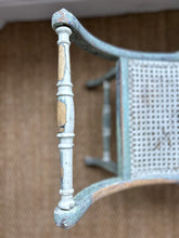 Load image into Gallery viewer, Antique painted 19th century French Curule stool with scroll handles