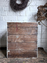 Load image into Gallery viewer, Antique painted scallop top wooden wall cabinet with brass handle