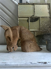 Load image into Gallery viewer, Antique wooden carved carousel rocking horses head