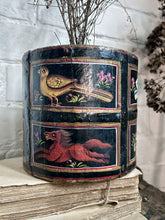 Load image into Gallery viewer, Antique wooden folk art hand painted Indian Asian rice  bucket
