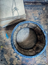 Load image into Gallery viewer, Antique wooden folk art hand painted Indian Asian rice  bucket