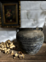 Load image into Gallery viewer, Antique Black Clay Japanese fermenting pot