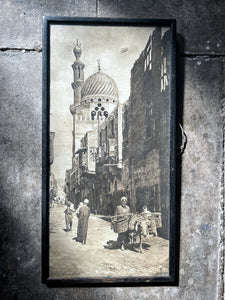 An early 20th Century antique Lehnert & Landrock photographic print Cairo Native Street Egypt