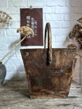 Load image into Gallery viewer, Antique Japanese decorative painted wooden trug