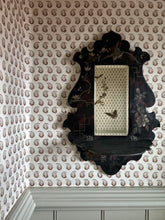 Load image into Gallery viewer, Antique late 19th Century papier mache chinoiserie hand painted mirror with shelf