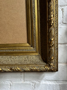 Antique ornate deep gilt picture frame