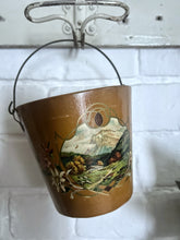 Load image into Gallery viewer, Antique Victorian papier mache decoupage decorative miniature bucket