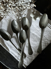 Load image into Gallery viewer, Antique pewter serving desert spoon cutlery