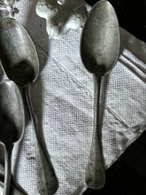 Load image into Gallery viewer, Antique pewter serving desert spoon cutlery