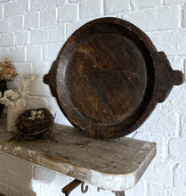 Load image into Gallery viewer, An antique wooden Indian Parat plate used for making chapati.