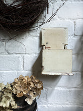 Load image into Gallery viewer, Antique wooden painted European wall hung salt box