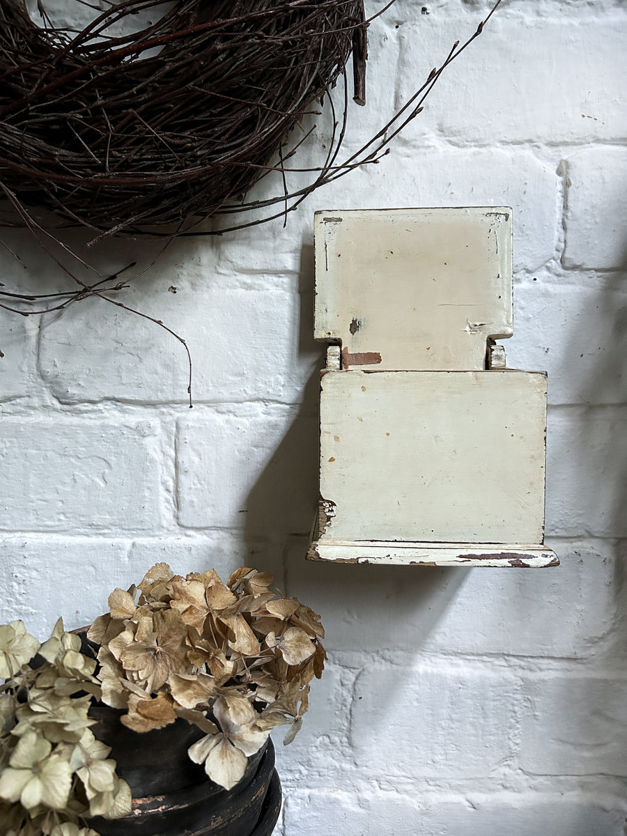 Antique wooden painted European wall hung salt box – The Old Potato Store