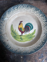 Load image into Gallery viewer, Antique Art Noveau 1908-1932 St Amand Rooster cockeral hand painted pottery dish 