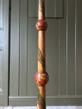 Load image into Gallery viewer, Art deco 1930&#39;s hand painted floral beech floor lamp