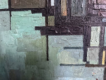 Load image into Gallery viewer, British School Modernist Mid Century Abstract Oil Painting on board signed