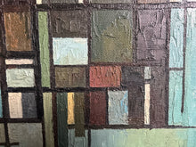 Load image into Gallery viewer, British School Modernist Mid Century Abstract Oil Painting on board signed