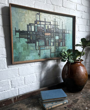 Load image into Gallery viewer, British School Modernist Mid Century Abstract Oil Painting on board signed
