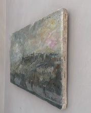 Load image into Gallery viewer, Colin Baxter city landscape oil painting on canvas &quot;Sunset over Colne&quot; Lancashire