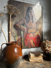 Load image into Gallery viewer, Mid 20th Century oil painting portrait on canvas
