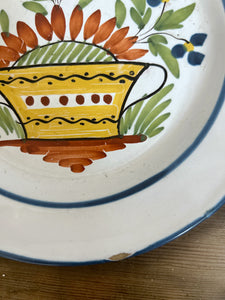 Antique French decorative Quimper plate