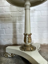 Load image into Gallery viewer, Decorative hand painted vintage 1940&#39;s wooden tripod wine side table