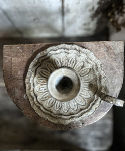 Decorative metal chamber candle holder