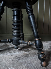 Load image into Gallery viewer, Dutch antique 19th Century ebonised adjustable revolving piano stool